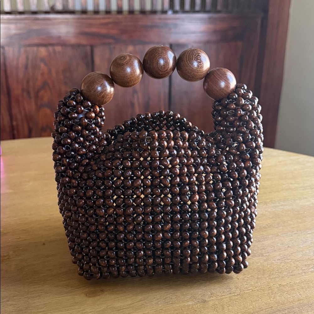 Dolce Vita Beaded Mini Bag in Dark Brown